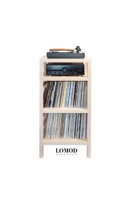 Стойка для пластинок и проигрывателя Wood Vinyl 33 | LOMOD
