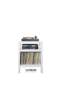 Подставка для винилового проигрывателя и пластинок Wood Vinyl 45 | LOMOD