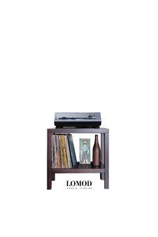 Стелаж для платівок і програвача Wood Vinyl S | LOMOD