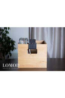 Ящик дубовий для вінілових платівок | LOMOD