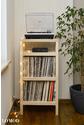 Стойка для пластинок и проигрывателя Wood Vinyl 33 | LOMOD
